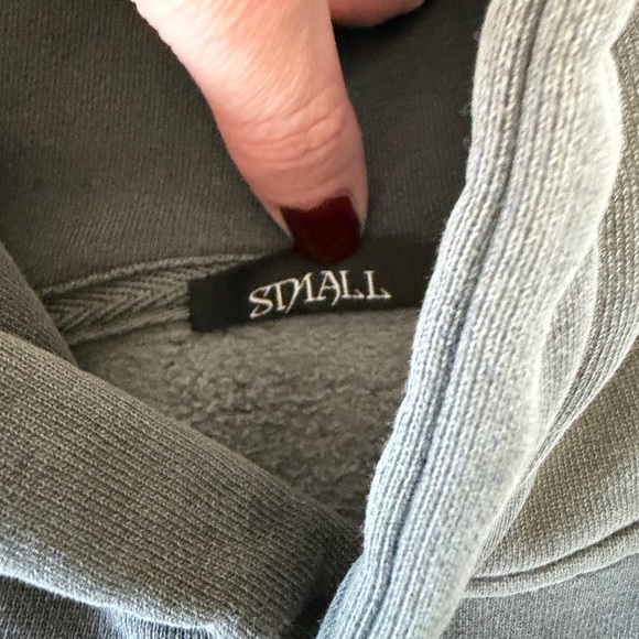 Valkyrae Dagger Hoodie Norse Mythology Valkyrie Gray Heavy All Over Print 2023 S - Picture 10 of 13